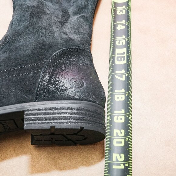 Born Borman Womens Black Distressed Leather Knee High Boots Size 6M - Picture 6 of 8